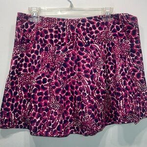 Lilly Pulitzer Charleston Skirt Hollyhock Gigi Giraffe Mini A-line Size 12